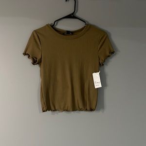 Green fitted Crop top